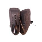 LC Lauren Conrad Lauren Conrad Gray Wool Ribbon Laces Open Toe Ankle Booties Women Sz 6.5 Photo 6