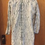 100% Cotton Blue & White Tie Dye Loose Tunic Top Size Medium Photo 4