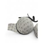 Shade & Shore Shade & Shore Bikini Top 36C – Geometric Black White Padded Swim Top, Boho Photo 2