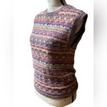 Woolrich Sweater Bee Wool Blend Colorful Crewneck Vintage Sweater Vest Women size Small Photo 2