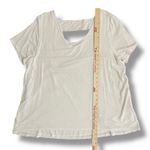 Soft Surroundings  White Modal Stretch Cutout Back Short Sleeve Tee Shirt XL Photo 3