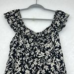 Old Navy Women's Cami Black and White Dress Sz M Ruffle Sleeves Photo 2