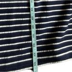 Madewell  Women's Fit & Flare Black & White Striped Short‎ Sleeve Dress Size L Photo 6