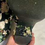 Qupid Floral Embroidered Ankle Boots - Black and Cream Photo 6