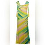 AFRM NWT Thelma Off the shoulder mesh stretch maxi dress L Yellow Size L Photo 6