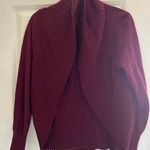 Sonoma  Sweater Womens PXL Cardigan Red Cotton Blend Collared Long Sleeve solid Photo 0