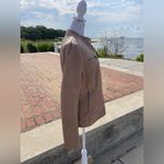 Cavalini  Y2K vegan leather tan camel zip front moto jacket. Size large. Photo 4