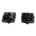 Vintage 50s Signed Sarah Coventry Midnight Magic Black Smoky Stone Clip Earrings Photo 4