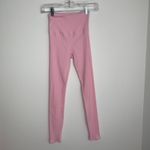 Carbon 38 Light Pink Ribbed Leggings 7/8 High Waist Womens XS Photo 1