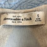 Abercrombie & Fitch Beige Long Sleeve Split Black Top size Small Photo 8