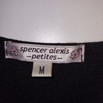 Vintage Spencer Alexis Petite Floral Cheetah Open Front Silk Shirt Blouse Top Black Size undefined Photo 9