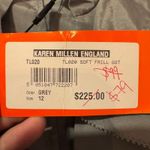 Karen Millen  NWT Gray Sleeveless Ruffle Mock Neck Top size 8 Photo 6