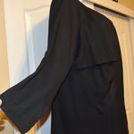 Sejour Minimalist Shawl Contemporary Lagenlook Black Crepe Duster Photo 10