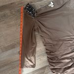 NIKIBIKI One Shoulder Brown Dress with Beaded Detail Size L Photo 7