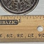 Round Artisan Pendant Oxidized Silver Tone Indian Boho Jewelry Bold Statement Photo 4