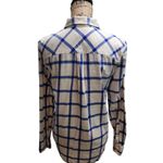 J.Crew  Blue & White Plaid Cotton Button-Down Shirt Boy‎ Fit Women's Size S Photo 1