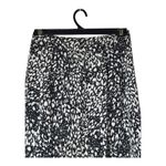 The Kooples Skirt Women Medium Black White Animal Flowing Long Asymmetric Midi Photo 7