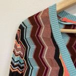 Missoni for Target Multicolor Zigzag Knit Cardigan Size M Boho Retro Sweater Blue Size M Photo 6
