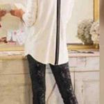 Soft Surroundings  Black Floral Metallic
Twilight Ponte Leggings Photo 6