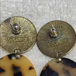 Sugarfix  Gold Tone and Brown Faux Tortoise Shell Earrings Photo 4