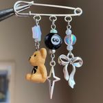 Handmade Kawaii retro y2k funky unique dangle brooch/pin/bag & shoes accessory🧸🩵 Photo 2