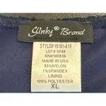 Slinky Brand  Womens 1X/2X 3 Piece Set Cardigan Tank Skirt Navy Blue Lace READ Photo 5