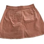Madewell Peachy Pink A-line Zip Patch Pocket Frayed Hem Denim Mini Skirt, Size 4 Photo 4