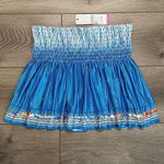 Lucky In Love 14” Paradise Smocked High Waist‎ Blue Print Tennis Skirt Size M Size M Photo 1