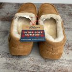 Dearfoams New  Fernie Genuine Shearling Moccasin Slippers 9 Photo 3