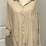 Aerie Casual Beige Button-Up Shirt Photo 0