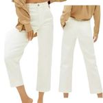 Everlane Women's  White Cropped Straight Short Jeans Size 4 EUC #7580 Photo 1