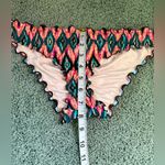 Shade & Shore Ruffle Cheeky Bikini Bottom Peach Passion Multicolor Size M NWT Photo 2