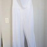 David's Bridal AW Basil Bridesmaid Prom Formal Occasion Wedding Guest Jumpsuit, 26, White Photo 6