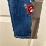 EXPRESS  Blue Floral Embroidered Women's Jeans Photo 5