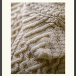 Aran Cable Knit Hoodie With Celtic Side Zip White Photo 2