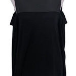 BCBGMAXAZRIA  Black Faux Leather Top with Shoulder Cutouts Size Small Photo 0