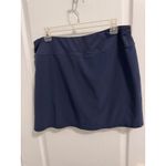 FILA  Sport Navy Pleated Tennis Skirt with Yellow Stripe Accent Womens Size L Photo 3