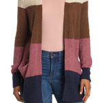 Madewell Stripe Print Cozy Short Walker Cardigan heather quinoa XS NWT #M4227 Photo 0