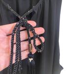 Lily White  sleeveless black  colored rope draw strings vneck XL Photo 3