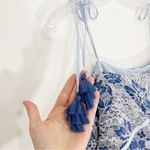 Rebecca Minkoff Dena Cold Shoulder Blouse Blue Floral Lace NWT Size Small Photo 6