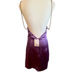 PRETTY GARBAGE NWT HALTER DRESS ADJUSTABLE CHAIN STRAP LAVENDER WOMEN SIZE SMALL Purple Photo 1