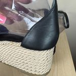 Franco Sarto  Espadrille Black leather Sandals Ankle Strap 8.5 Beach Vacation Photo 5