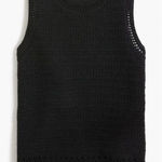 J.Crew  NWOT Crochet sweater-tank in Black | Sz S Photo 0