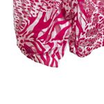 Chico's 3 Womens Sheer Zip Jacket XL Pink White Animal Print Drawstring Boho Chic Photo 5