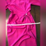 Magenta 50s Vintage Style Draped Pencil Dress Sz 8 Purple Photo 8