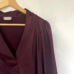 Chico's purple long sleeved v-neck business casual classic blouse women's size 8 Photo 1