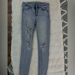American Eagle Outfitters Light Blue Distressed Boyfriend Jeans Photo 1