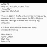 AGOLDE  90'S MID RISE LOOSE FIT Jeans - FALL OUT 30 Photo 6