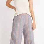 Madewell Side-Button Huston Pull-On Crop Pants in Rainbow Stripe Photo 0