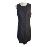 Rafaella Vintage  Grey Wool Zipper Front Sheath Dress Size 10 Sleeveless Formal Photo 5